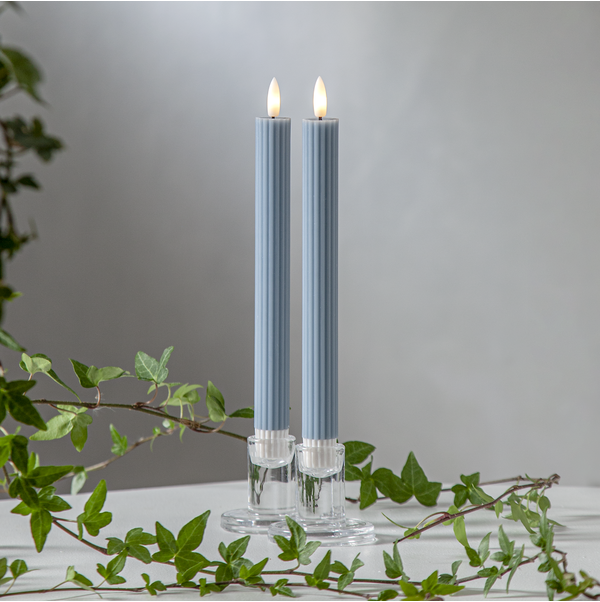 LED Dinner Candle 2 pack Flamme Stripe