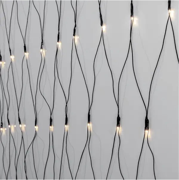 Lichternetz Crispy Ice White