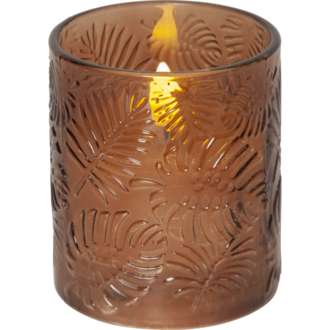 LED Pillar Candle Flamme Leaf