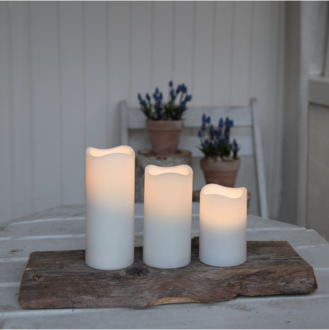LED Pillar Candle 3 pack Paul