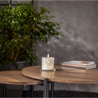 LED Pillar Candle Flamme Dew