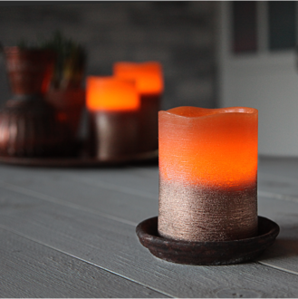 LED Pillar Candle Cooper