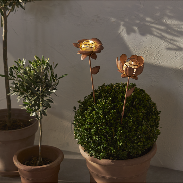 Solar Decoration Oxida Flower 2 p