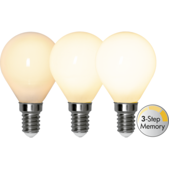 LED Lamp E14 P45 Opaque Filament RA90 3-step memory