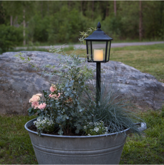 LED Memorial Candle Flame Lantern