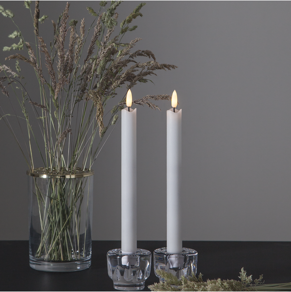 LED Dinner Candle 2 pack Flamme Rustic