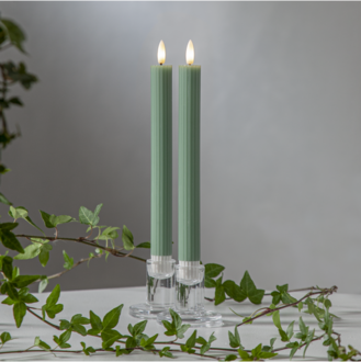 LED Dinner Candle 2P Flamme Stripe