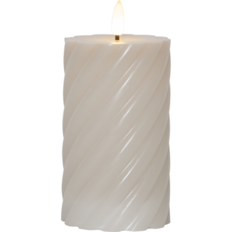 LED Pillar Candle Flamme Swirl