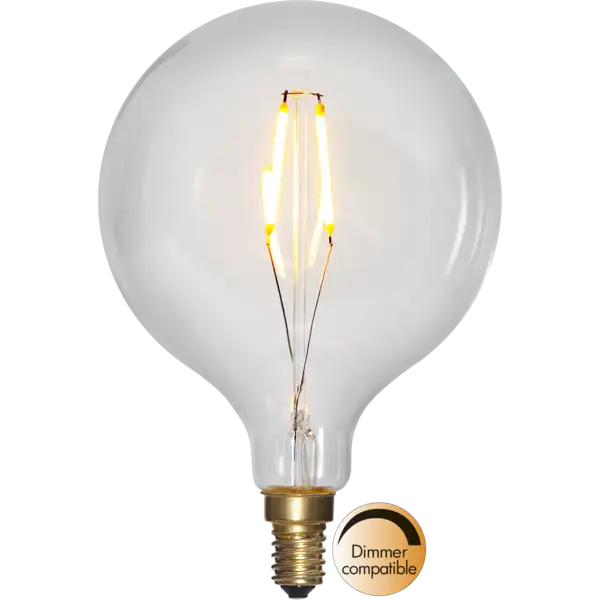 LED-lampa E14 Glob 95 Soft Glow