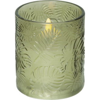 LED Pillar Candle Flamme Leaf
