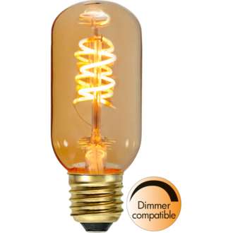 LED Lamp E27 T45 Decoled Spiral Amber