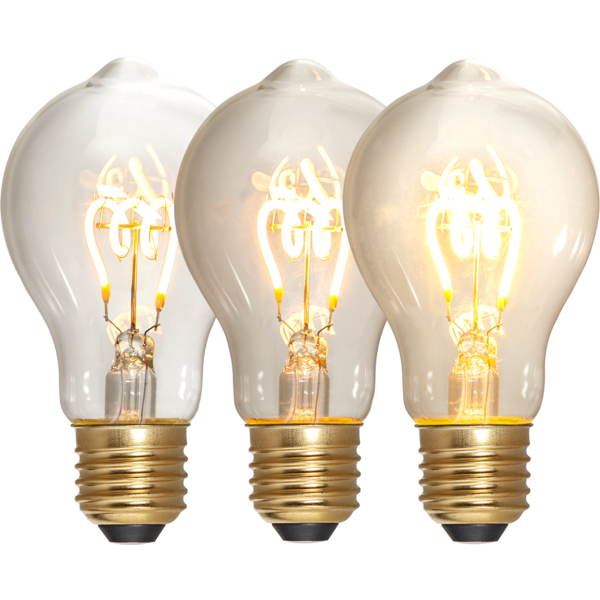 LED-lampa E27 TA60 DecoSpiral Clear 3step memo