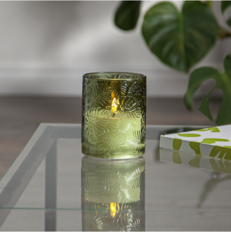 LED Pillar Candle Flamme Leaf