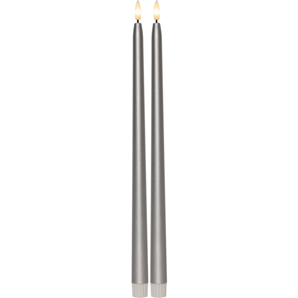 LED Dinner Candle 2 pack Flamme Metal