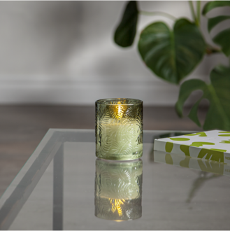 LED Pillar Candle Flamme Leaf