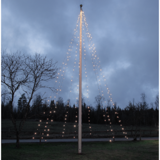 Flagpole Lights Crispy Ice White