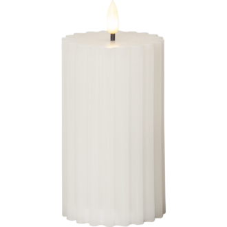 LED Pillar Candle Flamme Stripe