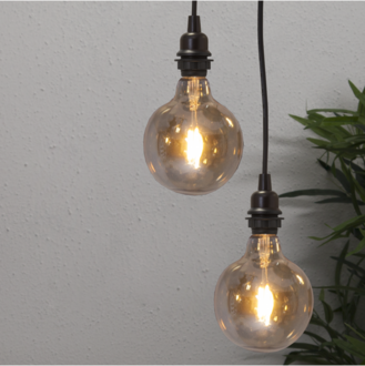 LED Lamp E27 G125 Plain Amber