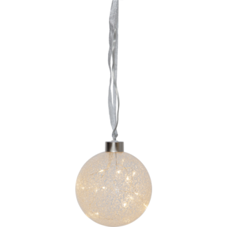 Glass Bauble Glow Snow