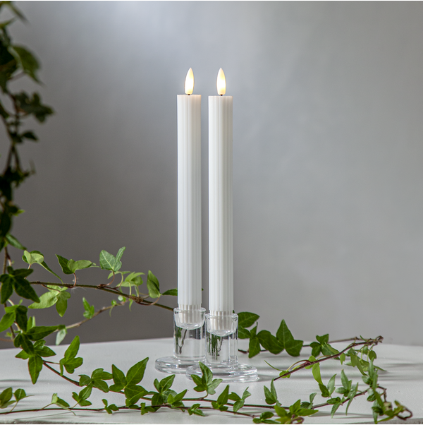 LED Dinner Candle 2 pack Flamme Stripe