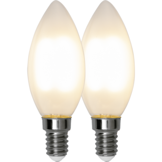 LED Lamp E14 C35 Frosted 2-pack