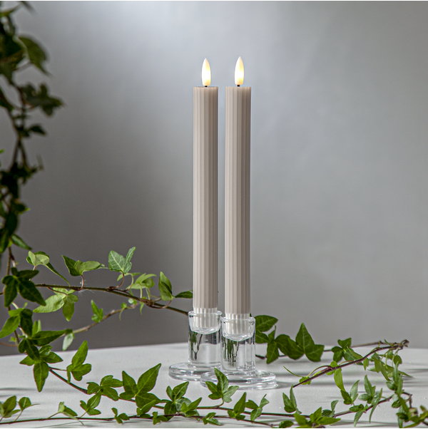LED Dinner Candle 2 pack Flamme Stripe