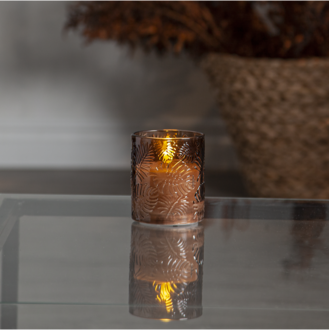 LED Pillar Candle Flamme Leaf