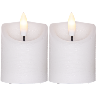 LED Pillar Candle Flamme Rustic