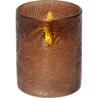 LED Pillar Candle Flamme Leaf