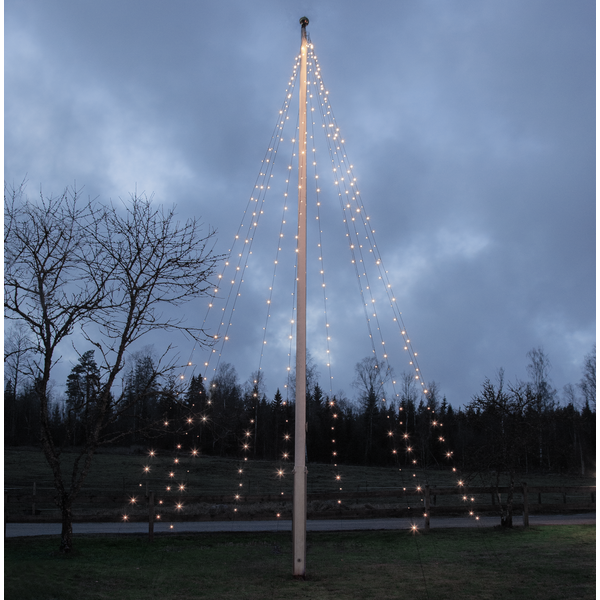 Flagpole Lights Crispy Ice White