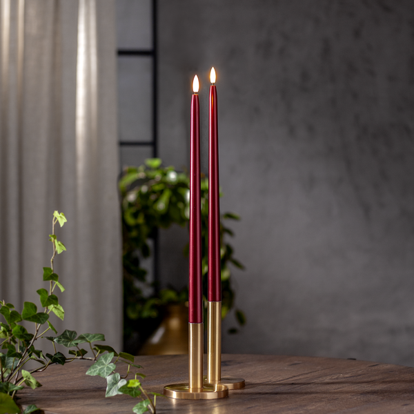 LED Dinner Candle 2 pack Flamme Metal