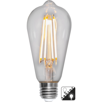 LED Lamp E27 ST64 Sensor clear