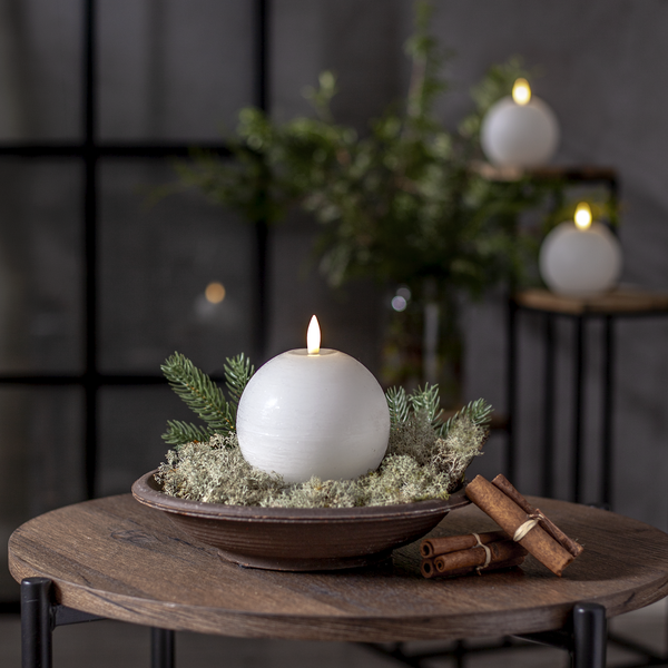 LED Pillar Candle Flamme Rustic