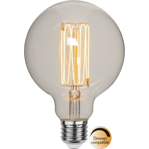 LED-lampa E27 Glob 95 Decoled Grace Clear