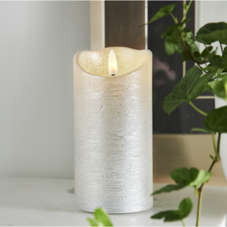 LED Pillar Candle Flamme Rustic