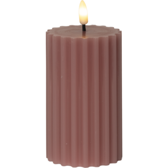 LED Pillar Candle Flamme Stripe