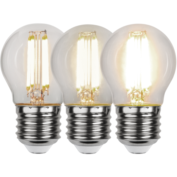 LED Lamp E27 G45 Clear 3-step memory