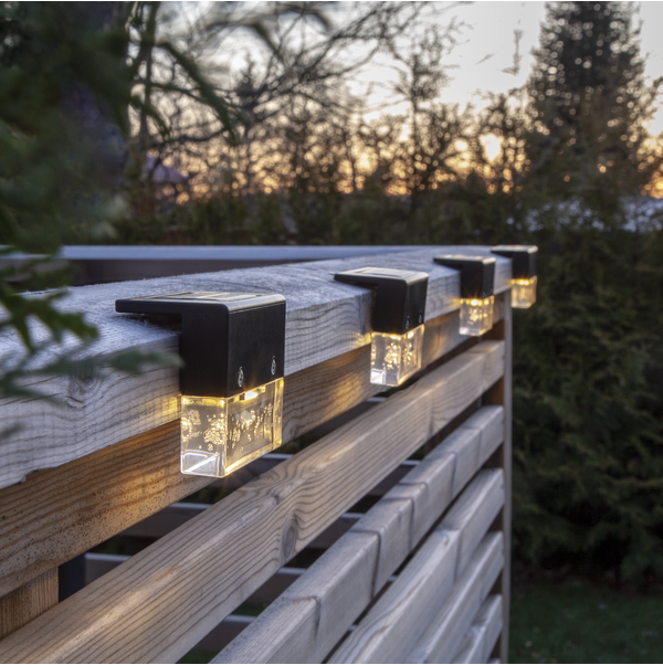 Solar Wall Lantern Bubbly Fence 4 p