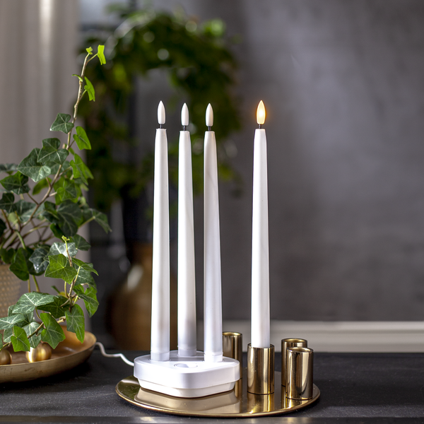 LED Dinner Candle 4 pack Flamme Charge
