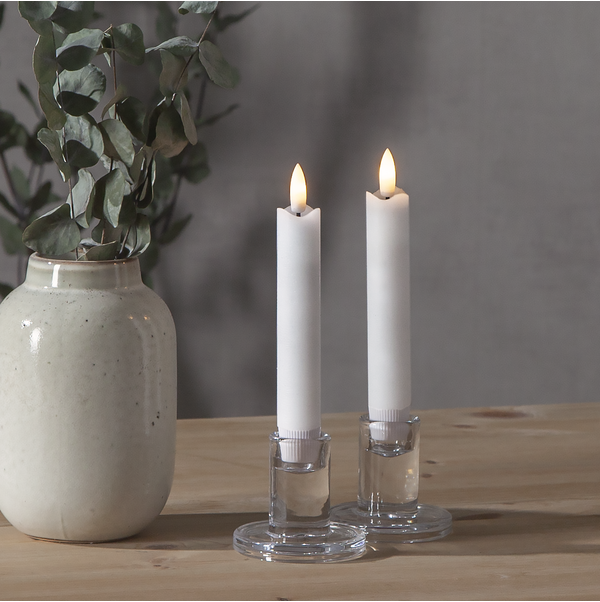 LED Dinner Candle 2 pack Flamme Rustic