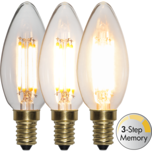 LED Lamp E14 C35 Soft Glow 3-step memory
