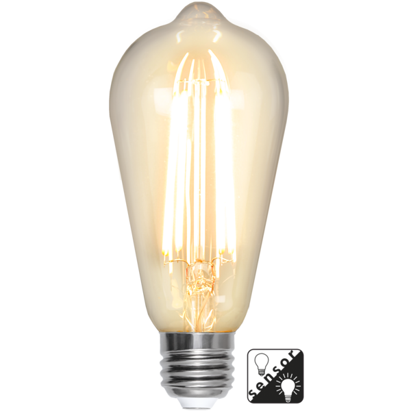 LED Lamp E27 ST64 Sensor clear