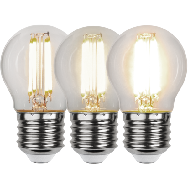 LED-lampa E27 Klot Clear 3-step memory