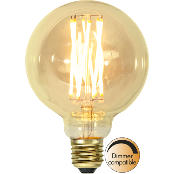 LED-lampa E27 Glob 95 Vintage Gold