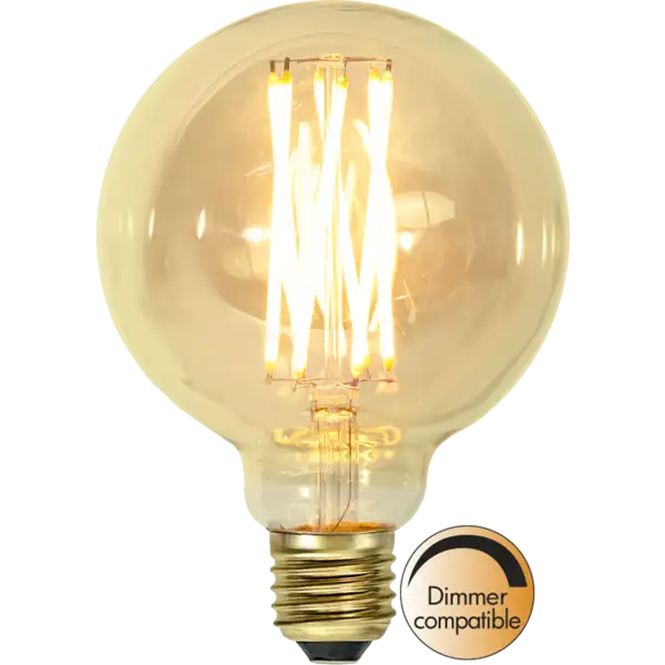 LED-lampa E27 Glob 95 Vintage Gold