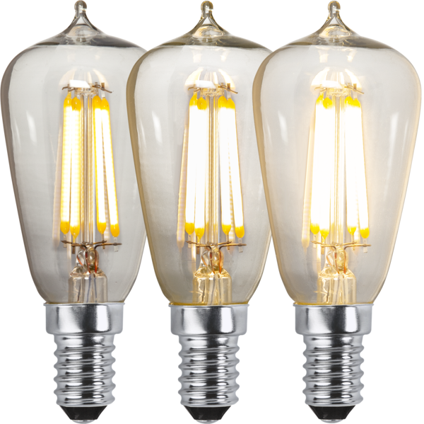 LED-lampa E14 ST38 Clear 3-step Memory
