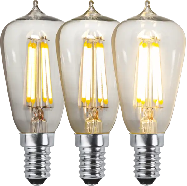 LED-lampa E14 ST38 Clear 3-step Memory