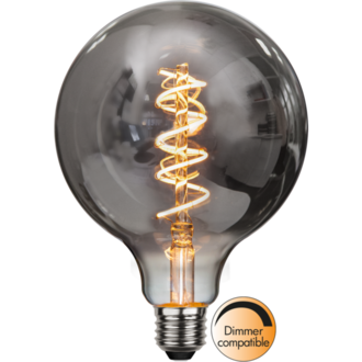 LED Lamp E27 G125 Decoled Spiral Smoke