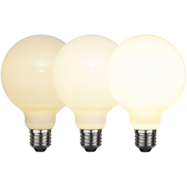 LED Lamp E27 G95 Opaque Fil RA90 3-step