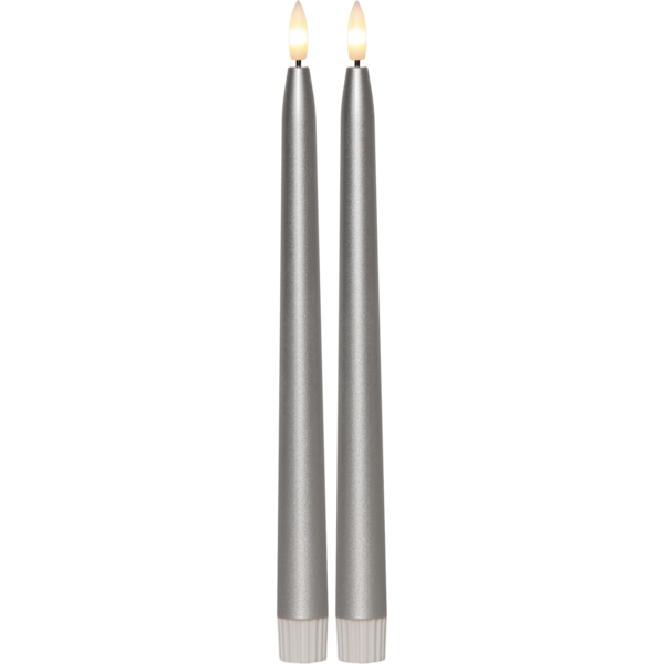 LED Dinner Candle 2 pack Flamme Metal